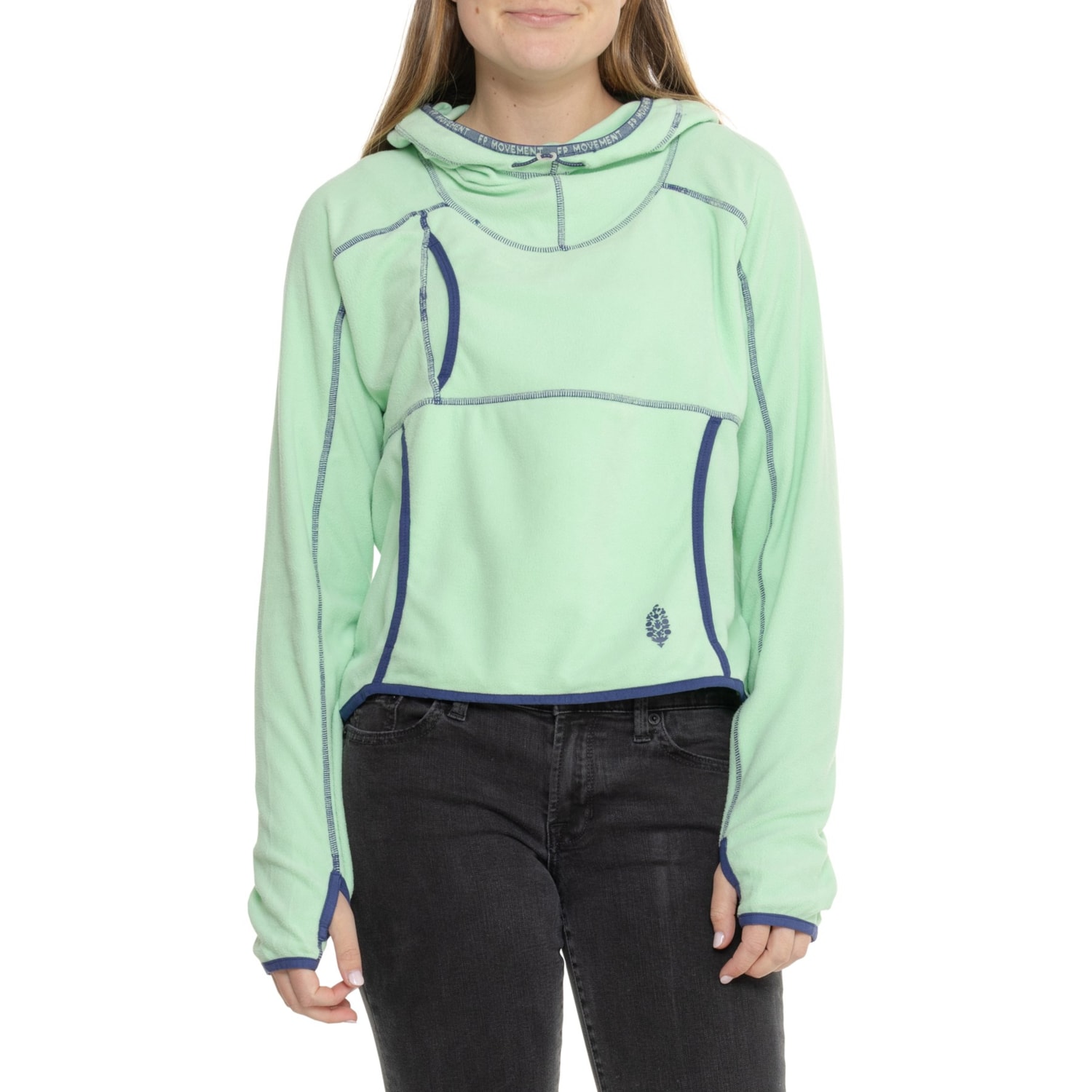 Free People Care FP on the Run Crop Hoodie