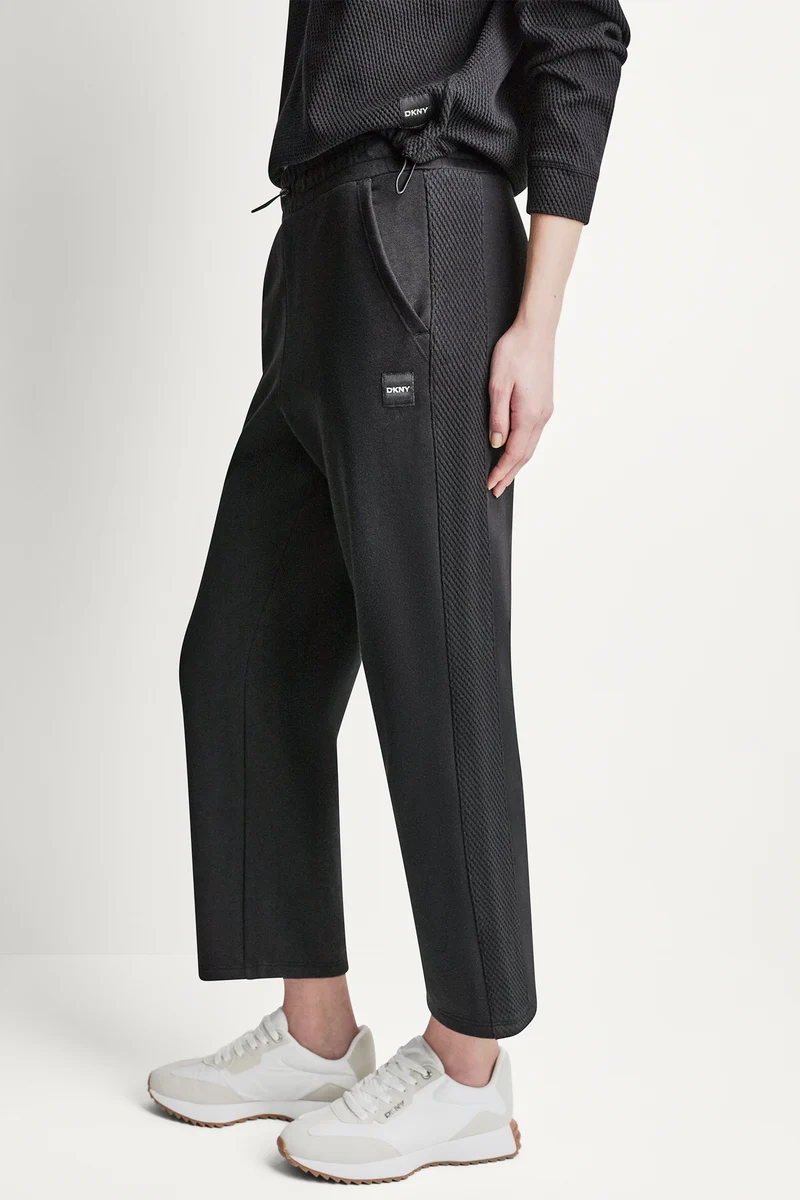 JACQUARD MIX HIGH-RISE ANKLE PANT