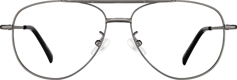 Steel Gray Aviator Glasses #3239212