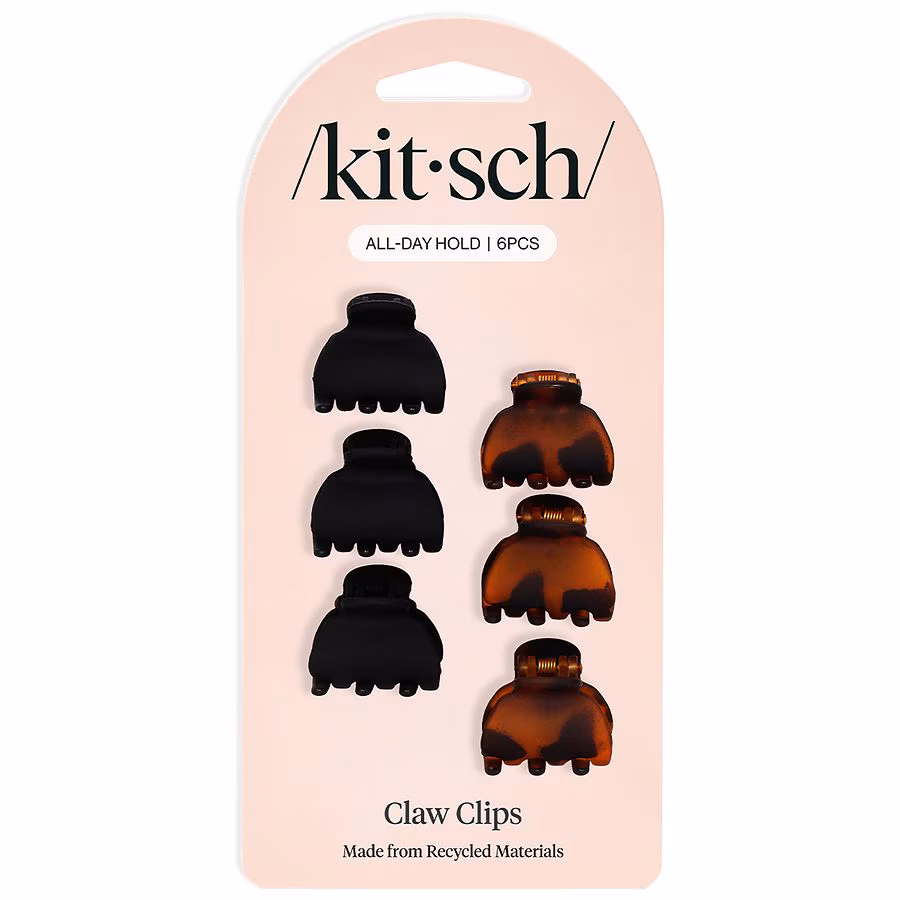 KITSCH Recycled Plastic Extra Small Claw Clips XS, 6.0 ea