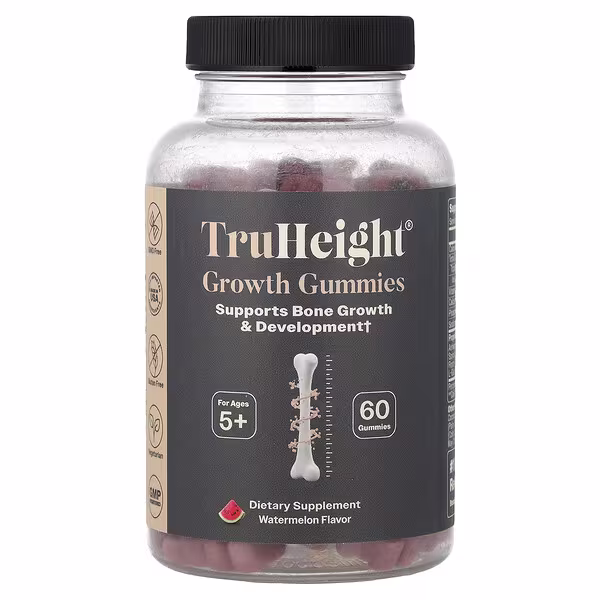 TruHeight, Growth Gummies, For Ages 5+, Watermelon, 60 Gummies