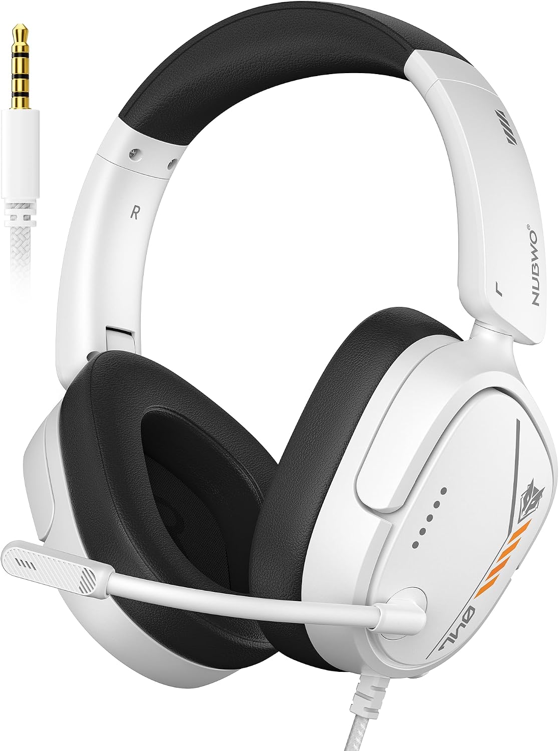 NUBWO HG04L Gaming Headset for PS5/PS4, Xbox Series X|S/Xbox One, Switch – 250g Lightweight, Clear Unidirectional Mic, Soft Memory Earmuffs, 3.5mm Jack for Gaming & Work (Splitter not Included)