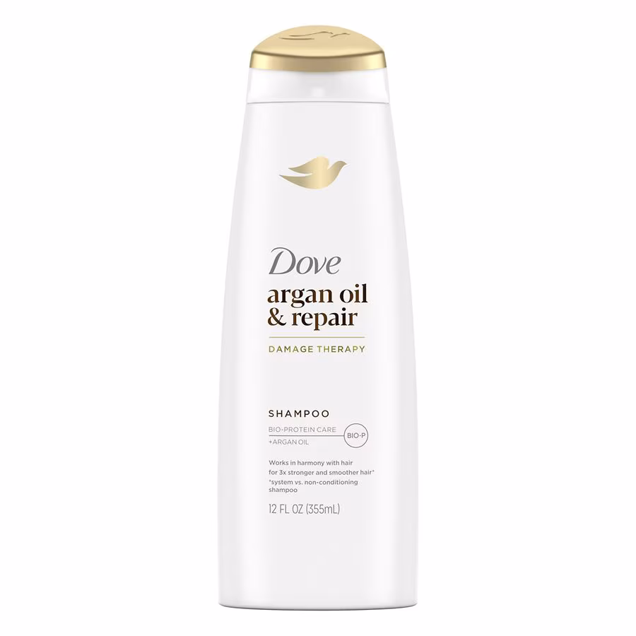 Dove Shampoo Argan Oil & Damage Repair, 12.0 fl oz