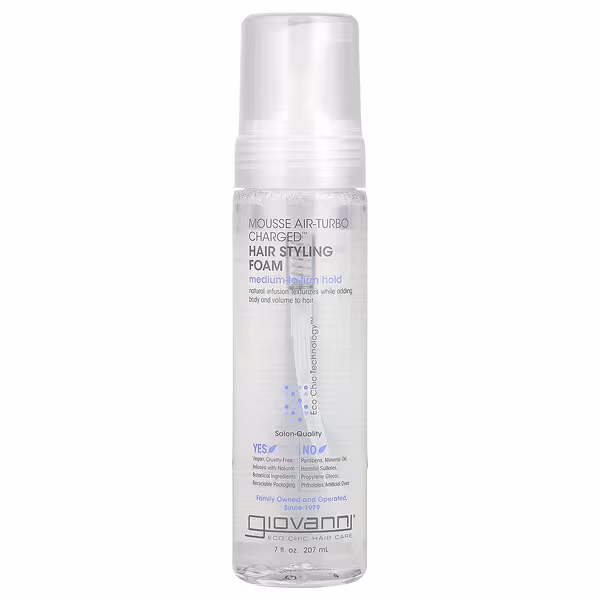 Giovanni, Mousse Air-Turbo Charged™, Hair Styling Foam, Medium-To-Firm Hold, 7 fl oz (207 ml)