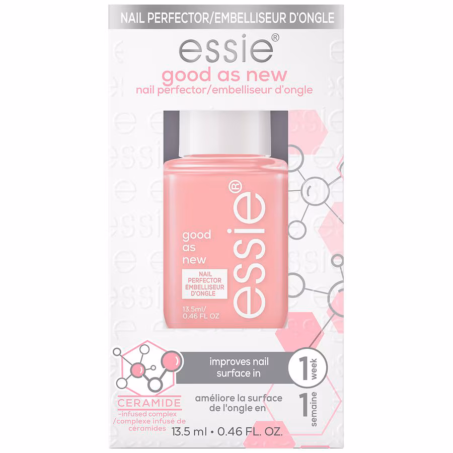 essie Nail Perfector, Ceramide-Infused Nail Care Treatment, Vegan, Good As New, 0.46 fl oz