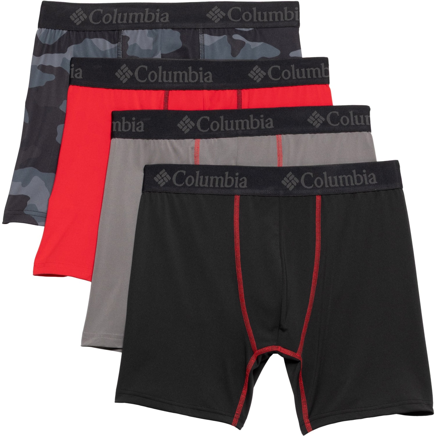 Columbia Sportswear Printed Sport-Performance Stretch Omni-Wick® Boxer Briefs - 4-Pack