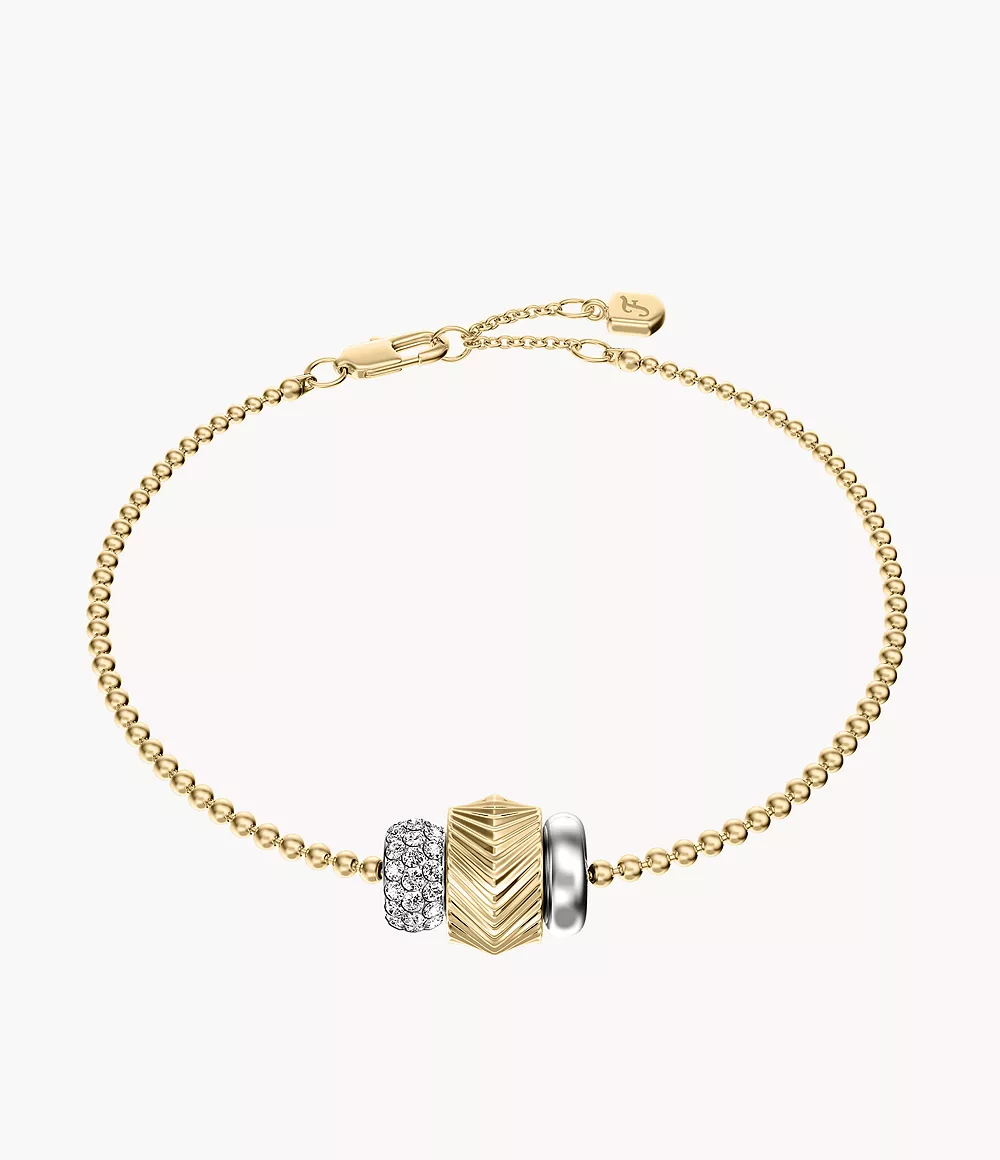 Harlow Rondelles Two-Tone Stainless Steel Station Bracelet