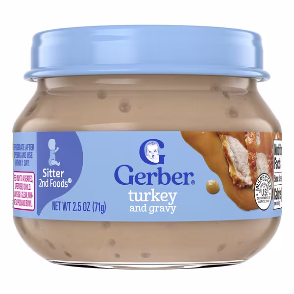 Gerber, 2nd Foods®, Sitter, Turkey and Gravy, 2.5 oz (71 g)