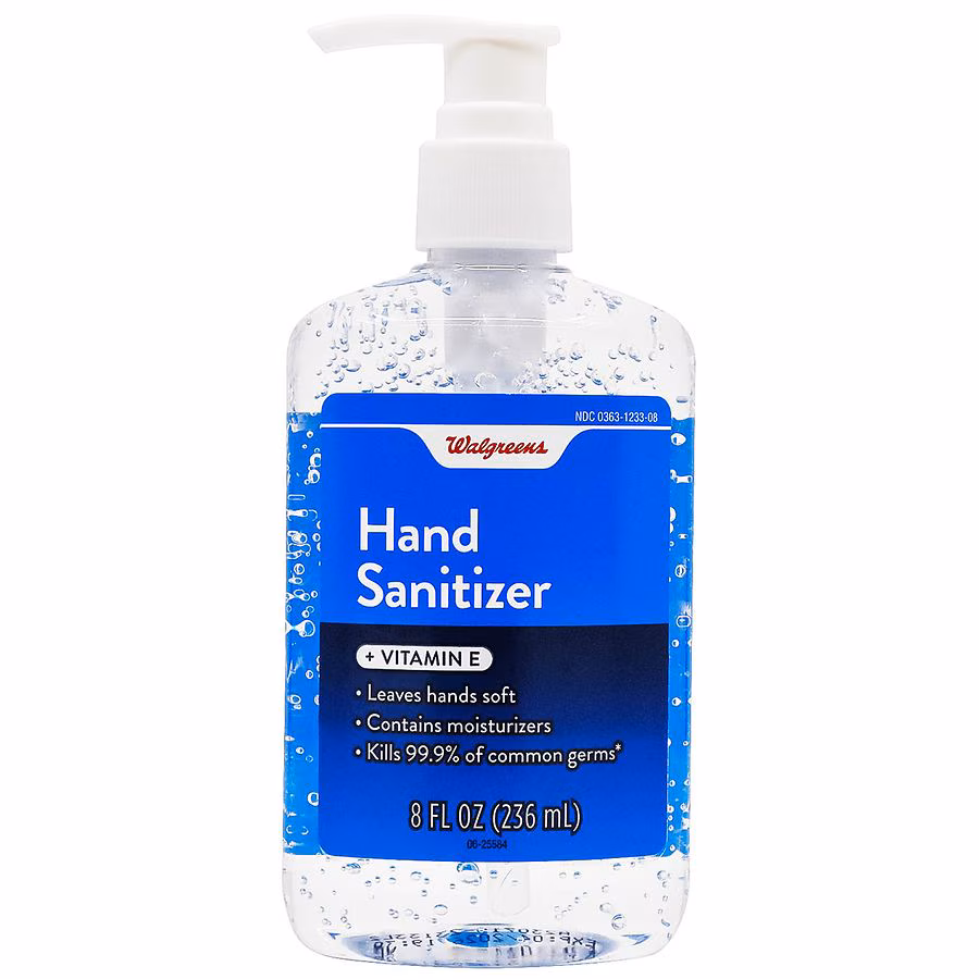 Walgreens Hand Sanitizer + Vitamin E, 8.0 fl oz