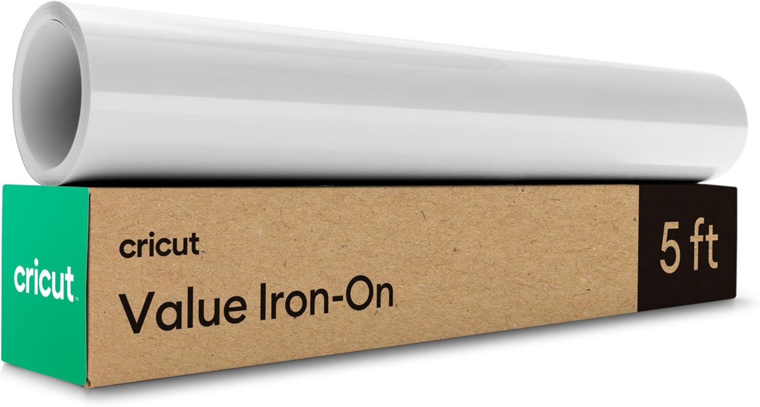 Cricut® Value Iron-On, White (12 in x 5 ft) | HTV Heat Transfer Vinyl