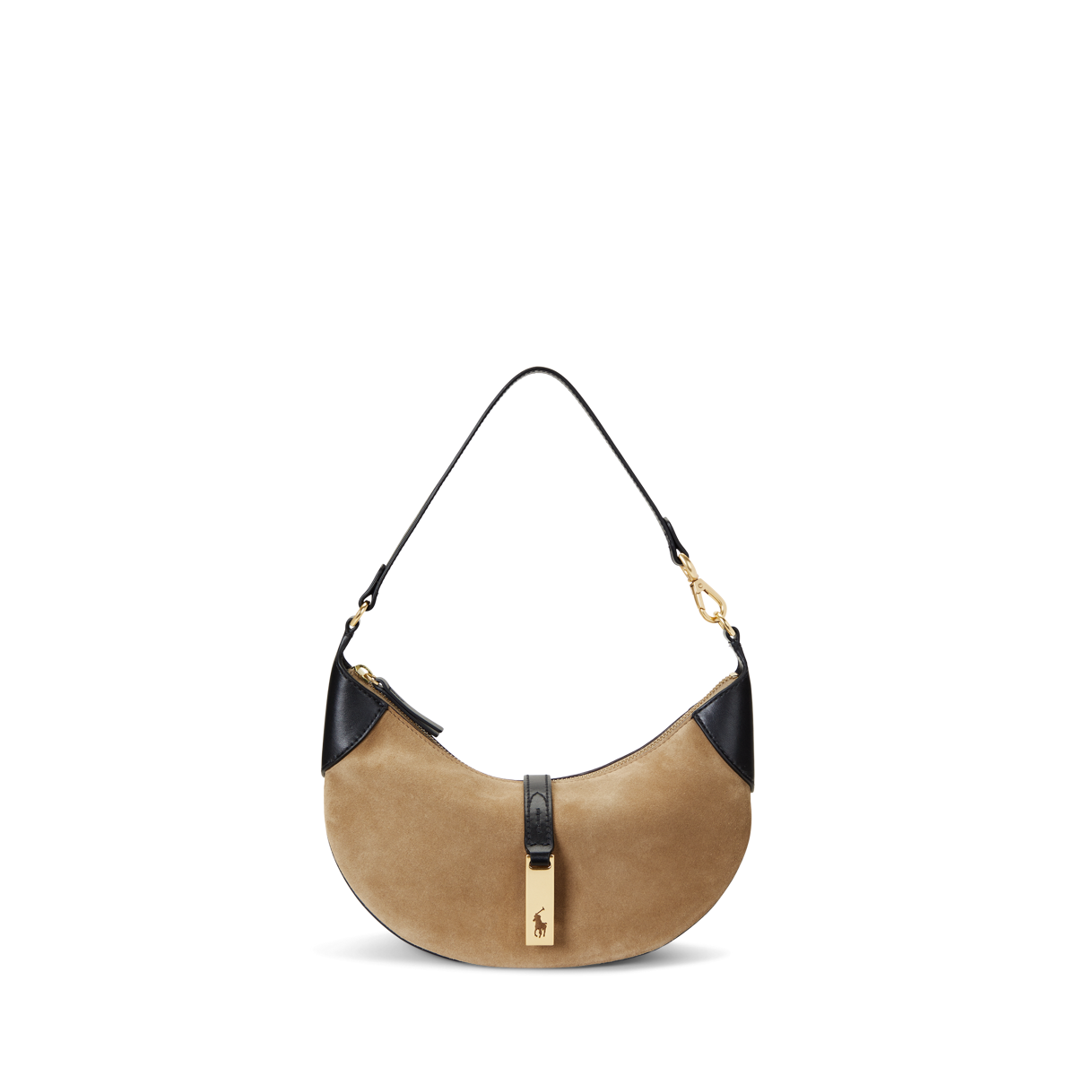 Polo ID Suede-Leather Mini Shoulder Bag