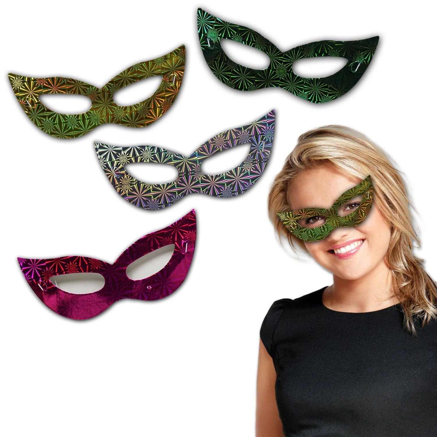 Colorful Prismatic Half Masks