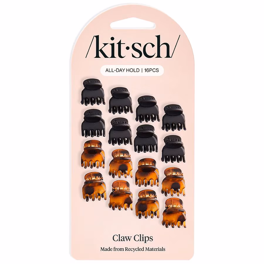 KITSCH Eco-Friendly Mini Claw Clips Black/Torti