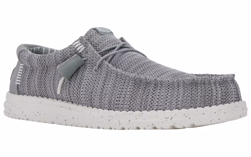 HEYDUDE Wally Stretch Sox Loafers for Men - Grey - 8M