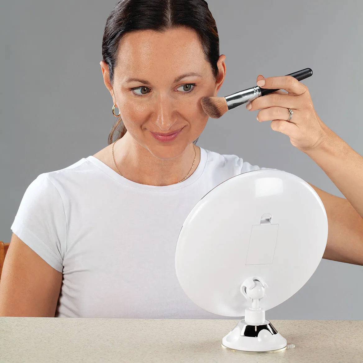 Light-Up LED Mirror with Suction Cup