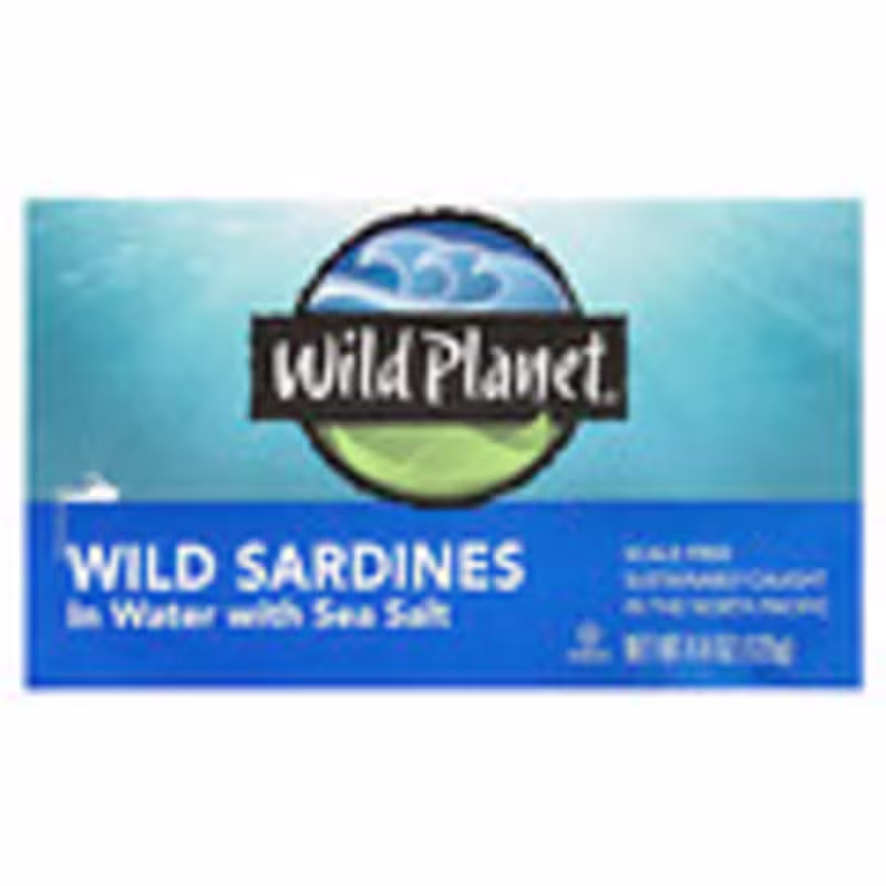 Wild Planet, Wild Sardines In Water with Sea Salt, 4.4 oz (125 g)