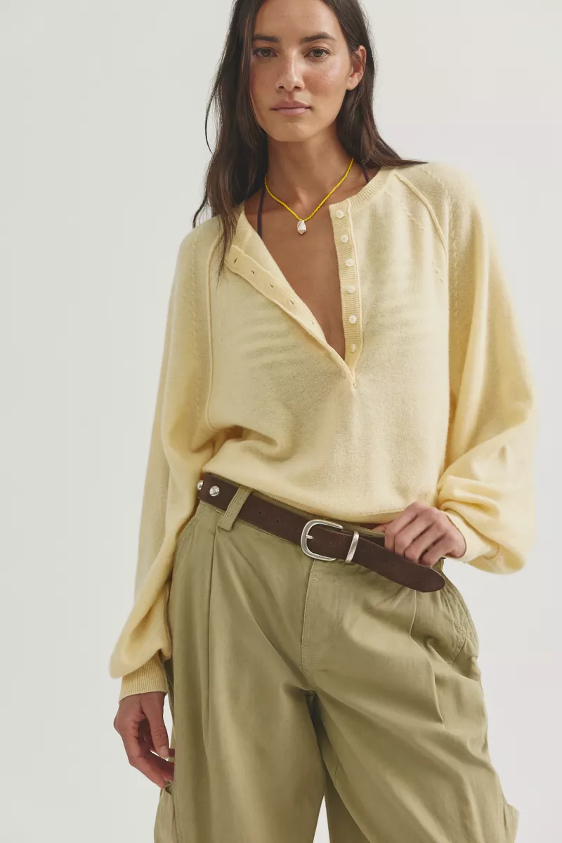 Porta Cashmere Henley Sweater