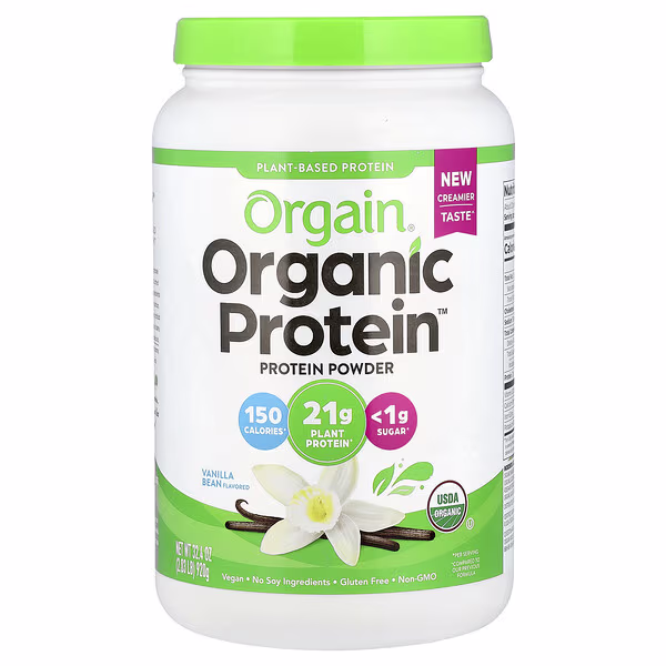 Orgain, Organic Protein™ Powder, Plant Based, Vanilla Bean, 2.03 lb (920 g)