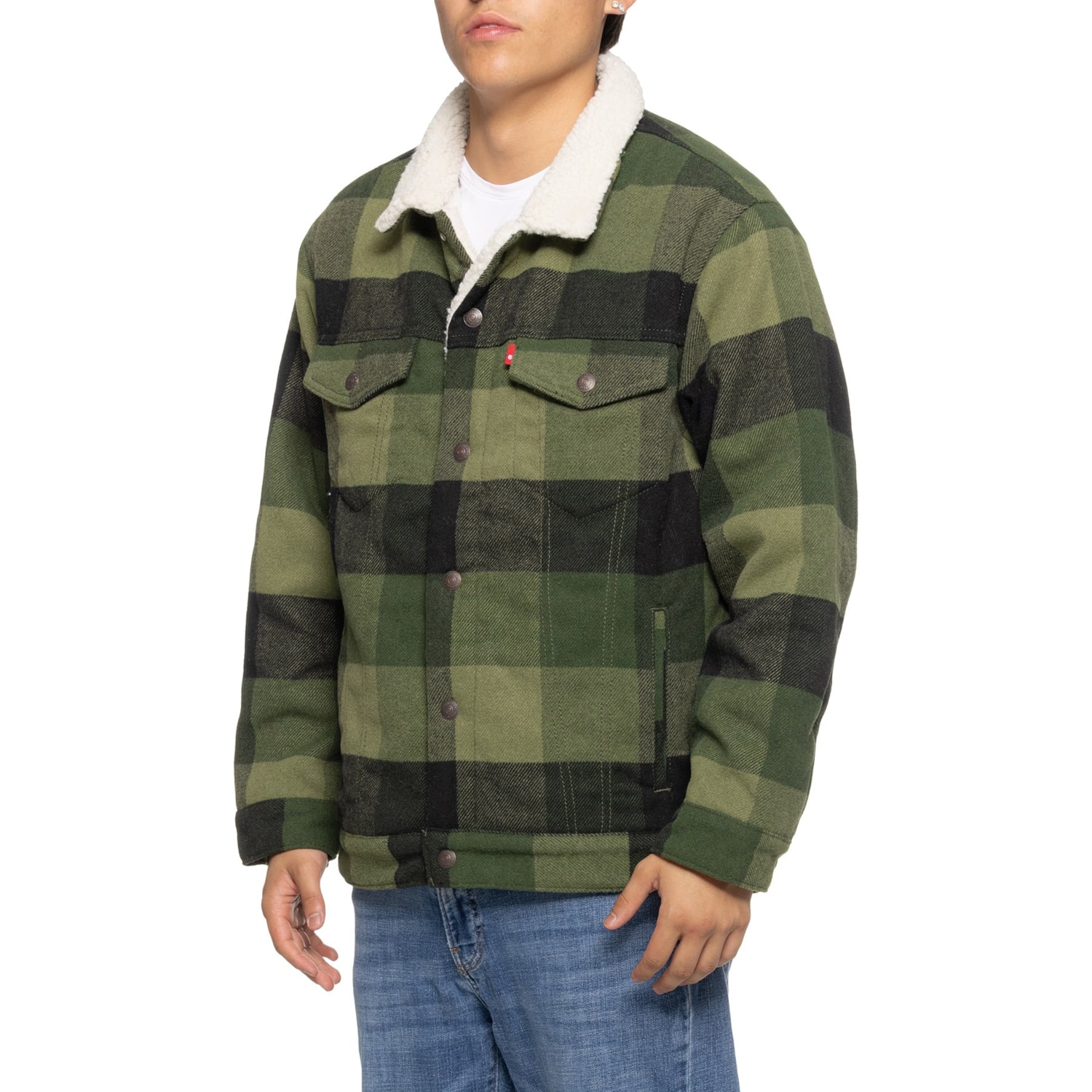 Levi's Relaxed Fit Plaid Trucker Jacket