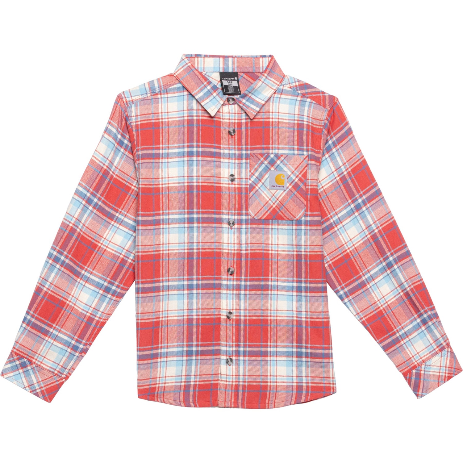 Carhartt Big Boys CE8214 Flannel Button-Front Shirt - Long-Sleeve
