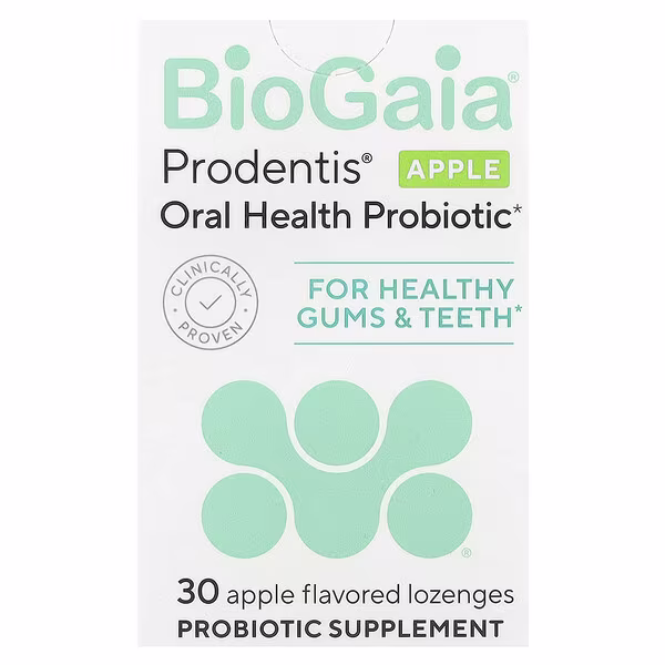 BioGaia, Prodentis®, Oral Health Probiotic, Apple, 30 Lozenges