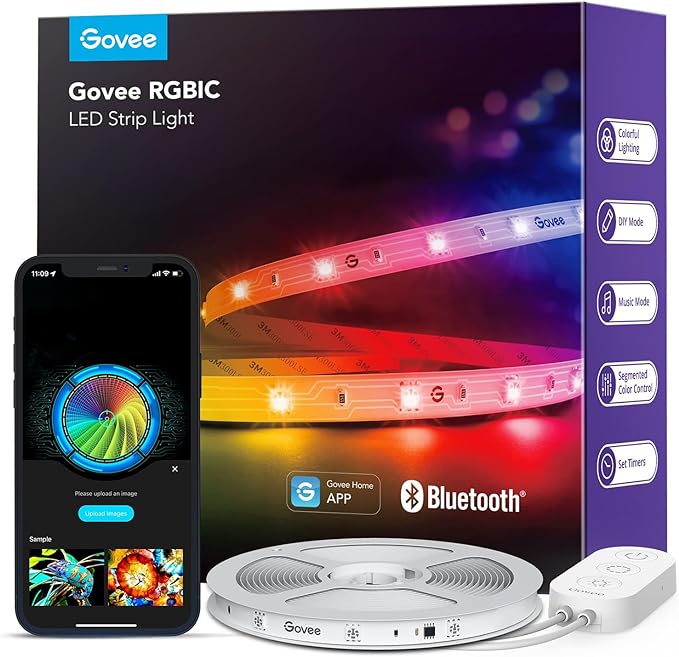 Govee 16.4ft RGBIC LED Strip Lights, LED Lights for Bedroom, APP Control