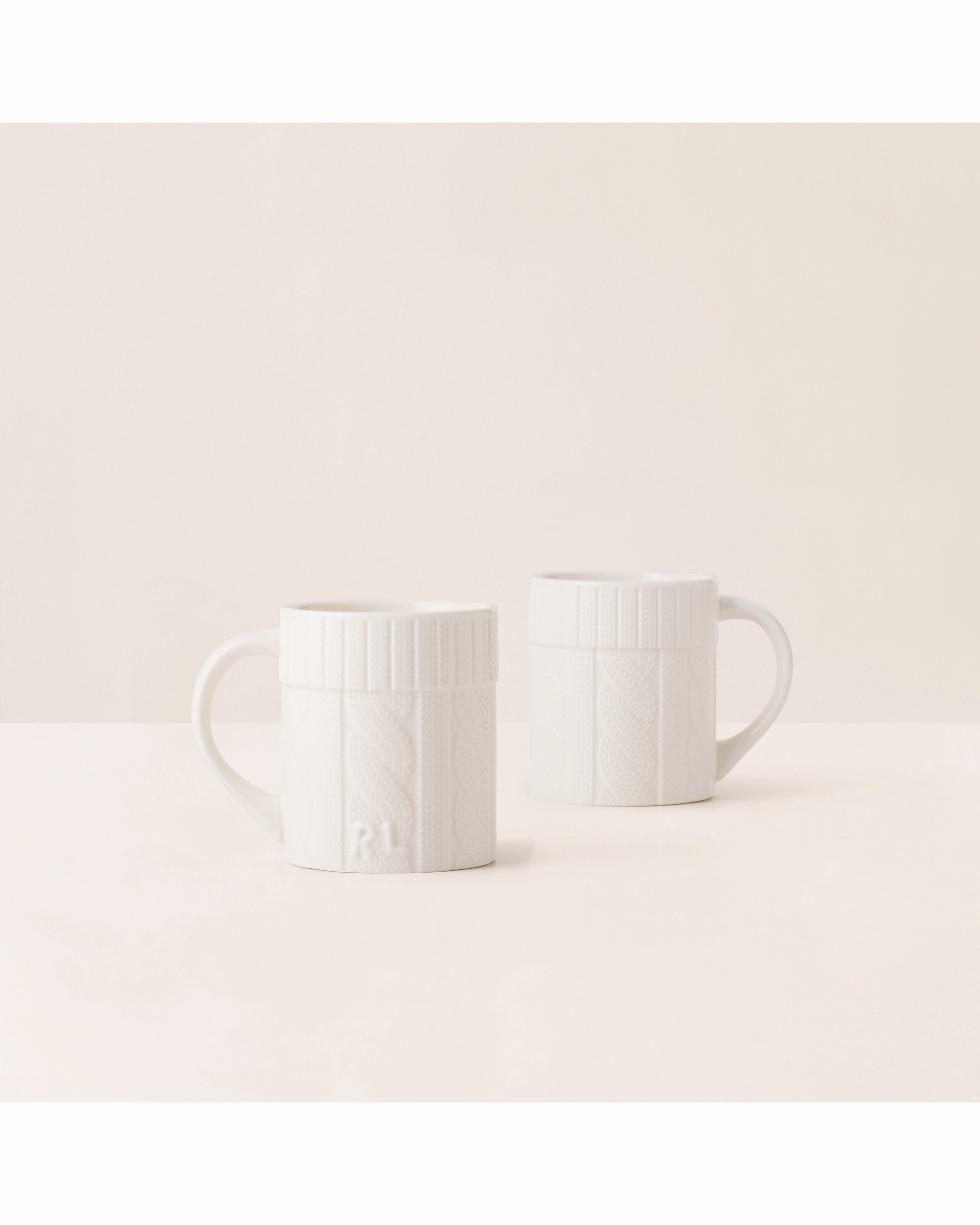 Cable-Knit Ceramic Mug Gift Set