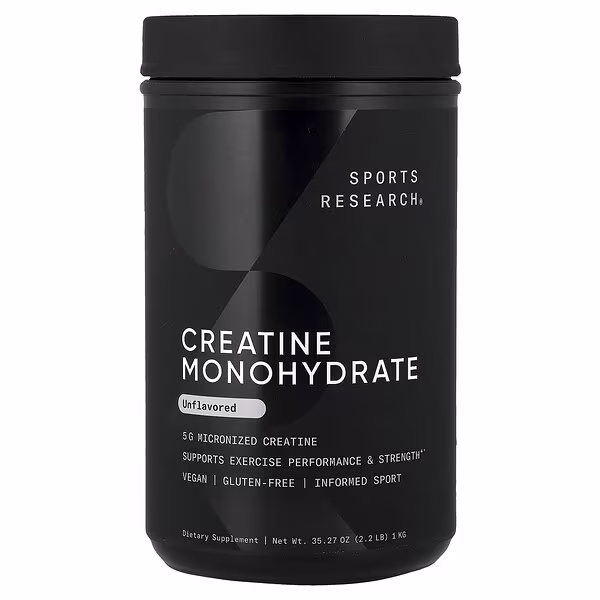 Sports Research, Creatine Monohydrate, Unflavored, 2.2 lb (1 kg)