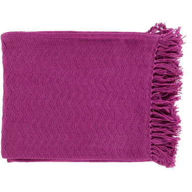 Thelma Magenta Fringe Throw