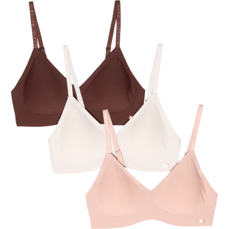 Danskin Gel-Bonded Microfiber Bralettes - 3-Pack