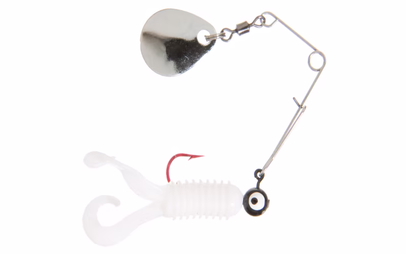 Uncle Buck's Panfish Creatures - Cajun Critter with Spinner - White