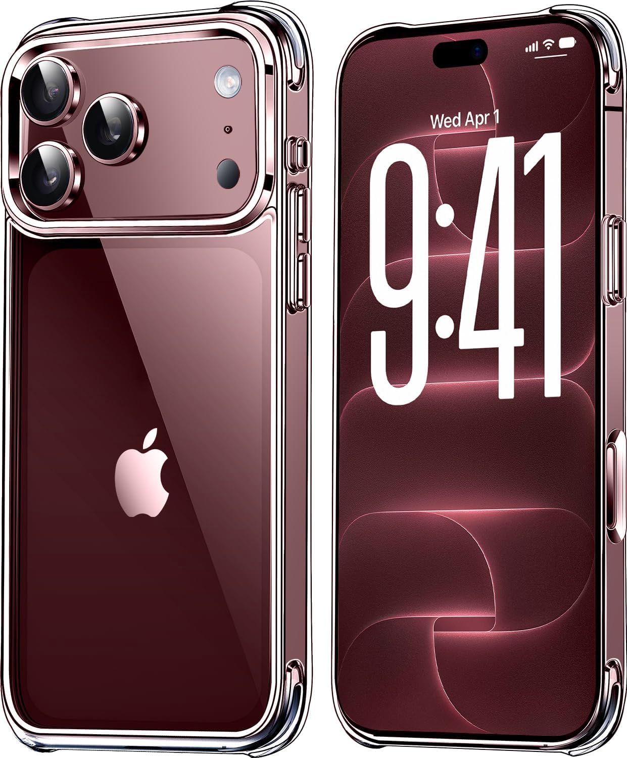 Mkeke for iPhone 18 Pro Case Clear [Not-Yellowing] | [Military-Grade Drop Protection] Shockproof Protective Phone Bumper 2026