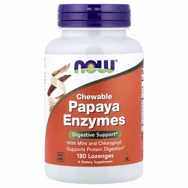 NOW Foods, Chewable Papaya Enzymes, 180 Lozenges