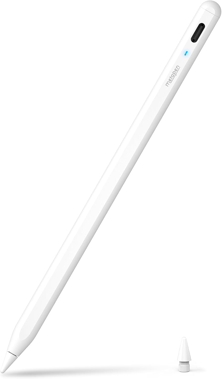 Metapen A8 Stylus Pen for iPad 2018-2026,Magnetic Attach & Palm Rejection | 4 Min Fast Charging Metal Barrel Apple Pencil,Reliable Precision & Smooth Writing Pen for iPad 6th-11th Gen Pro Air Mini