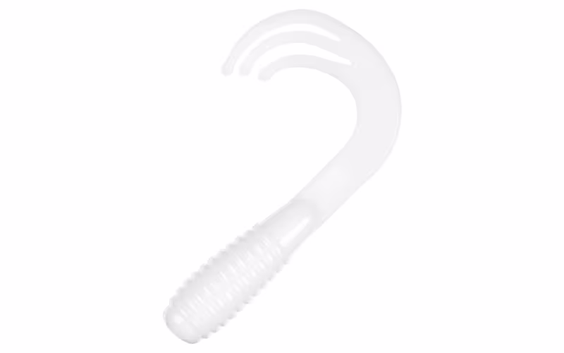Bass Pro Shops Triple Ripple Grub - 3" - 18 Pack - White