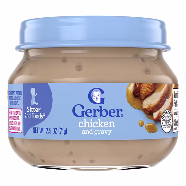 Gerber, 2nd Foods®, Sitter, Chicken and Gravy, 2.5 oz (71 g)