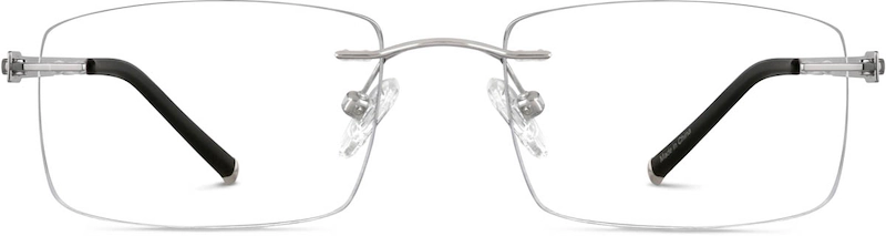 Silver Customizable Titanium Rimless Glasses #138911
