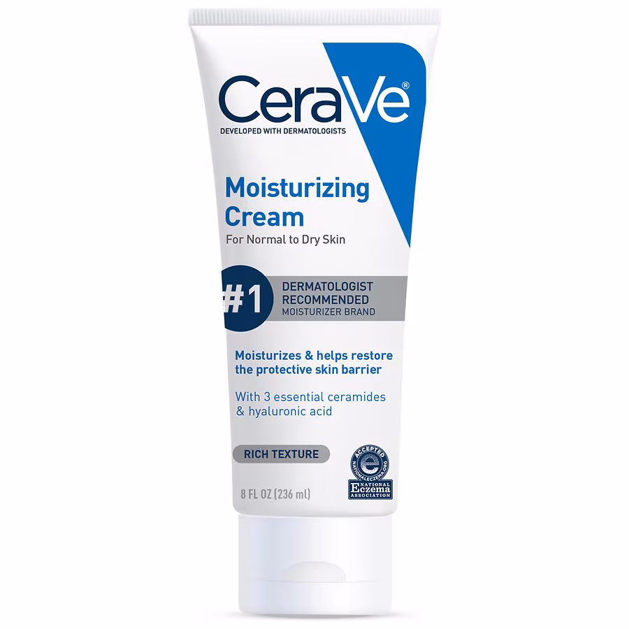CeraVe Face and Body Moisturizing Cream for Normal to Dry Skin with Hyaluronic Acid, 8.0 fl oz