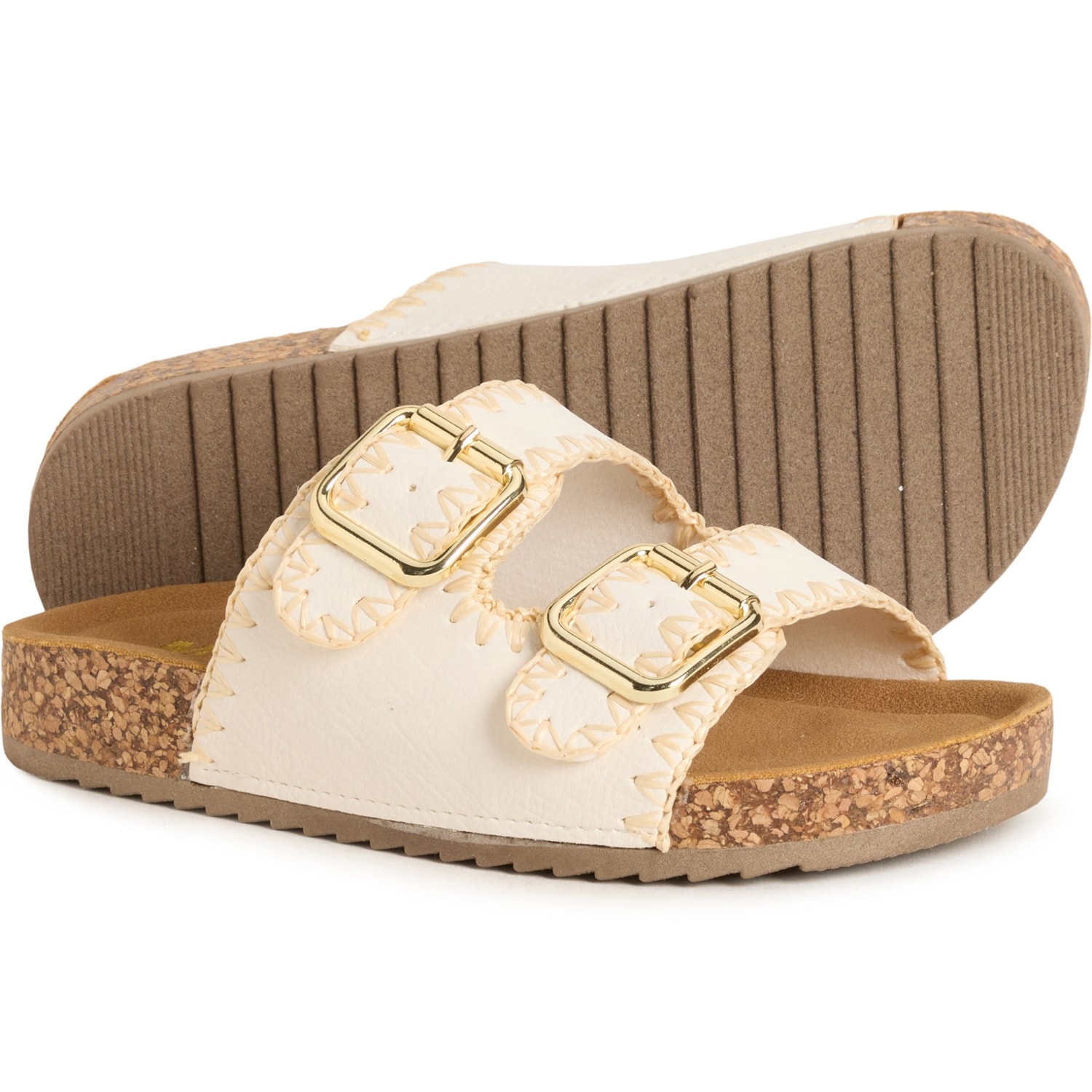 MIA Girls Birche Whip-Stitch 2-Buckle Sandals
