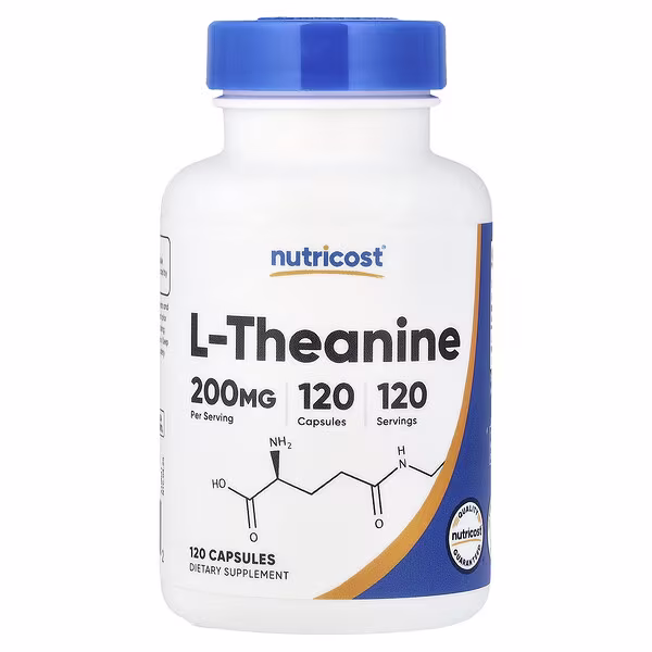 Nutricost, L-Theanine, 200 mg, 120 Capsules