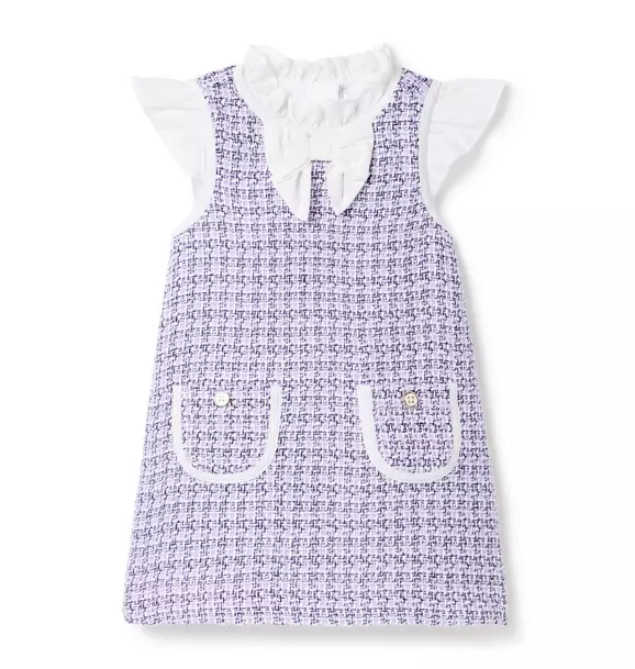 The Tweed Ruffle Collar Dress