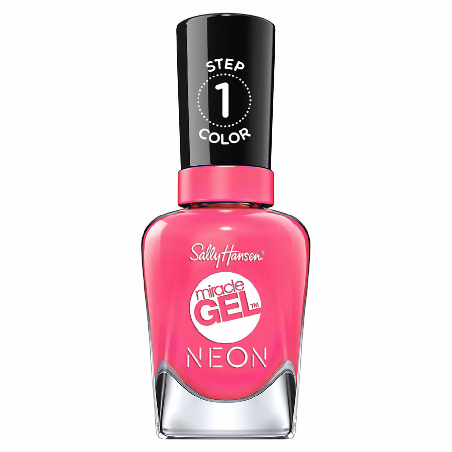 Sally Hansen Miracle Gel Neon Nail Color, Fuchsia Fever