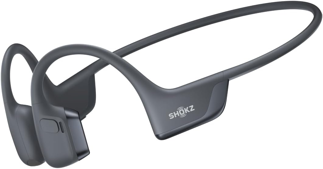 SHOKZ OpenRun Pro 2 Bone Conduction Bluetooth Sport Headphones, Black | Bundle with Reflective Strip；DualPitch premium sound；Open ear awareness; Smart Mic; IP55; 12H battery; Running/Cycling/Hiking