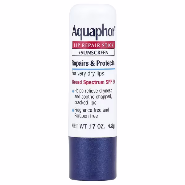 Aquaphor, Lip Repair Stick + Sunscreen, SPF 30, Fragrance Free, 0.17 oz (4.8 g)