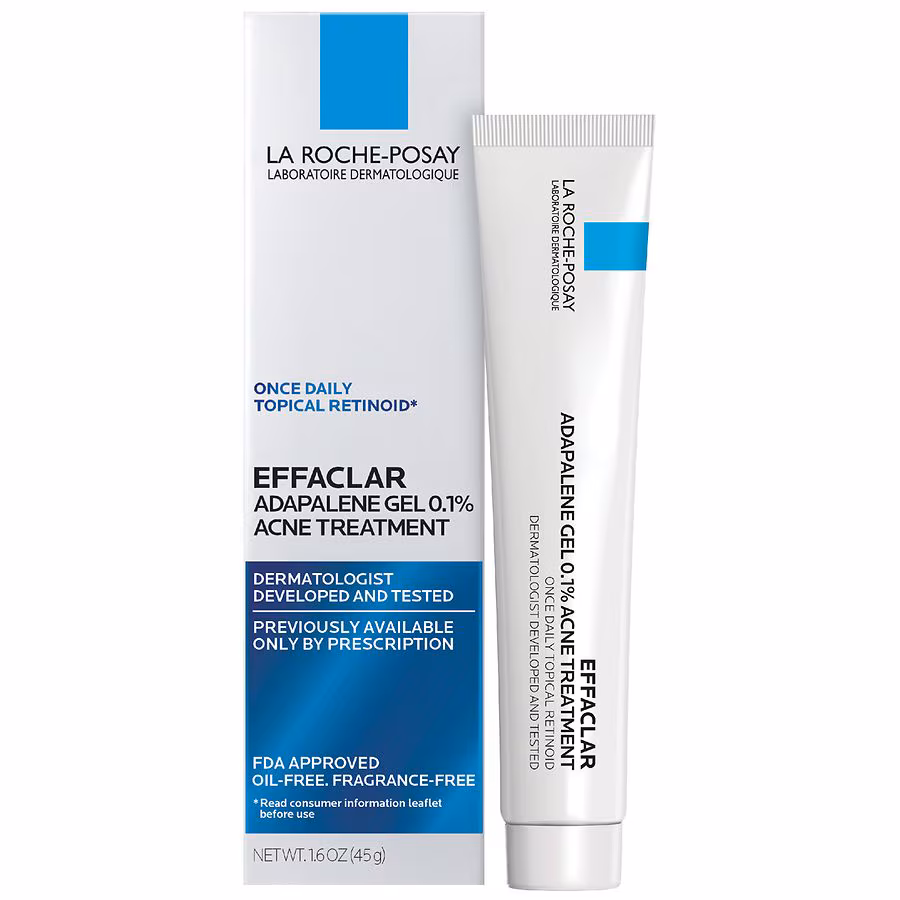 La Roche - Posay Effaclar Adapalene Gel 0.1% Retinoid Acne Treatment, 1.6 OZ