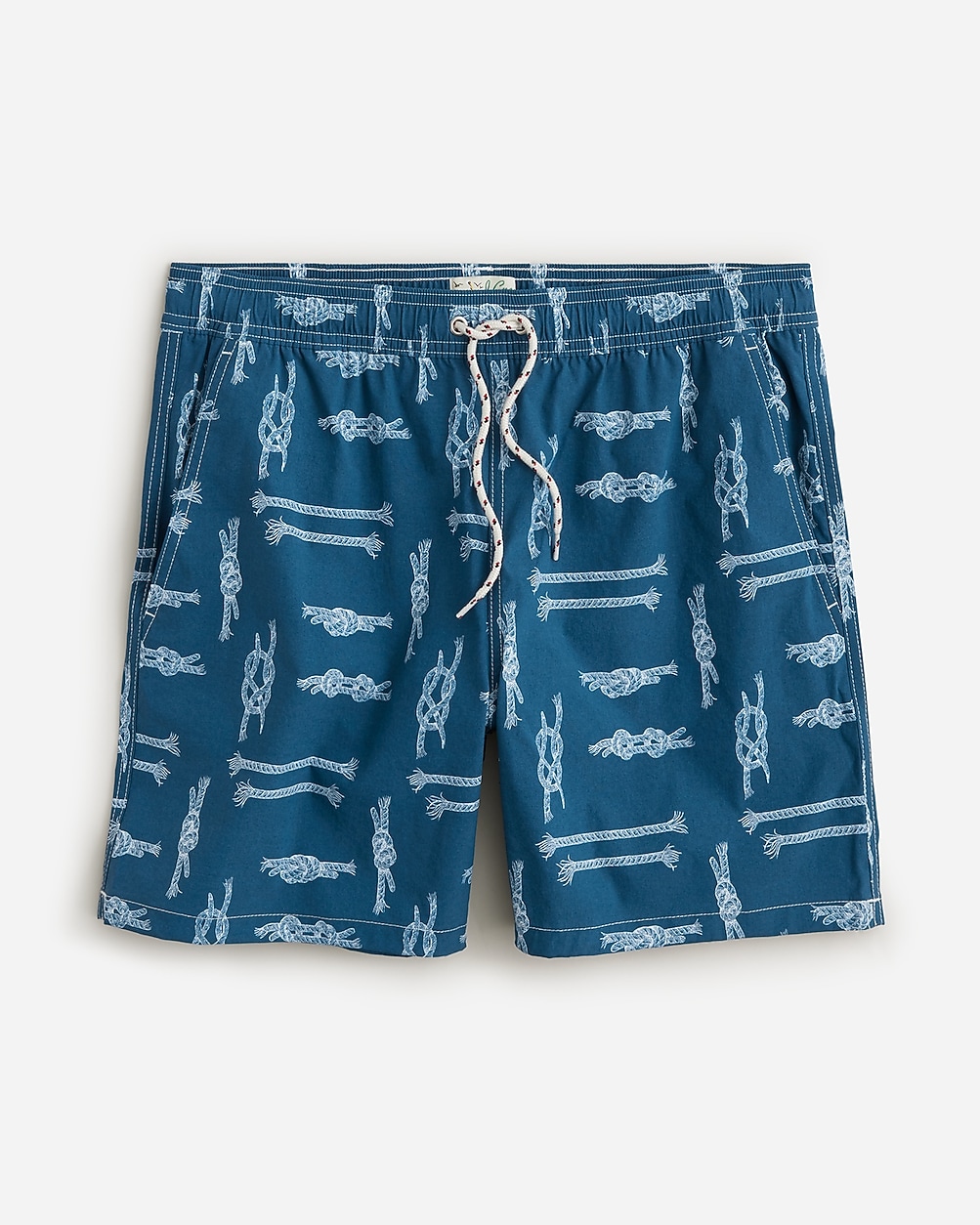 6'' stretch swim trunk in print with ECONYL® nylon