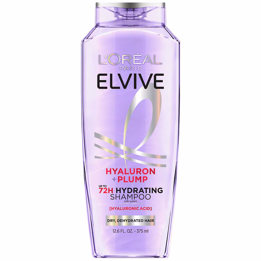 L'Oreal Paris Elvive Hyaluron + Plump 72H Hydrating Shampoo, 12.6 fl oz