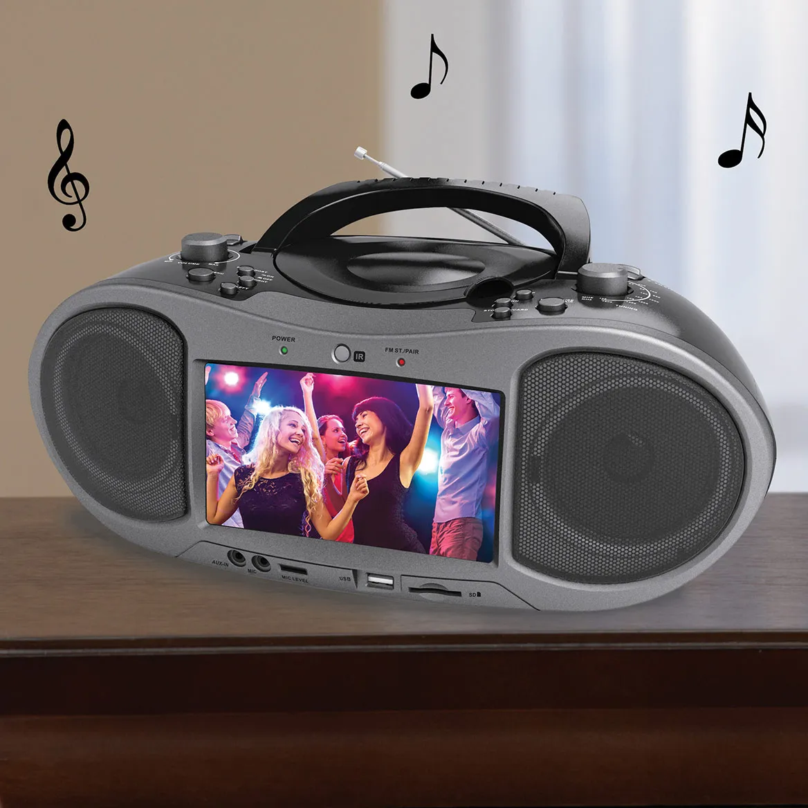 Bluetooth CD and DVD Boombox