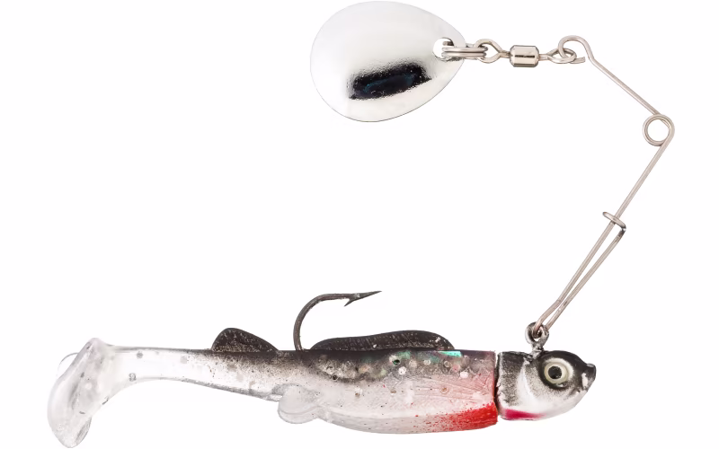 Bass Pro Shops Crappie Maxx Paddle Tail Minnow Spin - 2" - 1/16 oz. - Silver Shiner