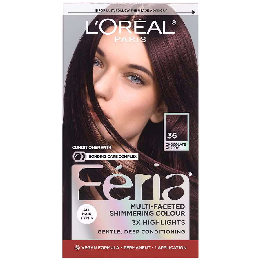 L'Oreal Paris Feria Permanent Hair Color , Chocolate Cherry 36